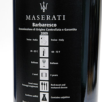 MASERATI磻 -BARBARESCO DOCG 2009-եȥܥå